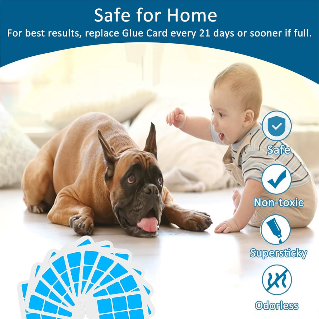 20 Pack Refill Glue Cards Compatible with Safer Home Fly Trap Refill,Applicable to SH502、SH503、23005-06 and DT3005W、DT3005W-DS3, Flying Insect Trap Refill Replacement