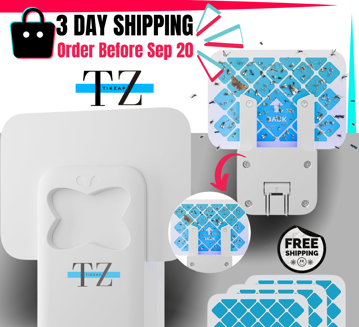 Fruit Fly Traps for Indoors, Plug-In Flying Insect Trap, Fly Catcher Indoor for Mosquito, Fruit Flies, Moths, Gnat Killer Indoor, Gnat Traps, Bug Traps Fly Traps for Home