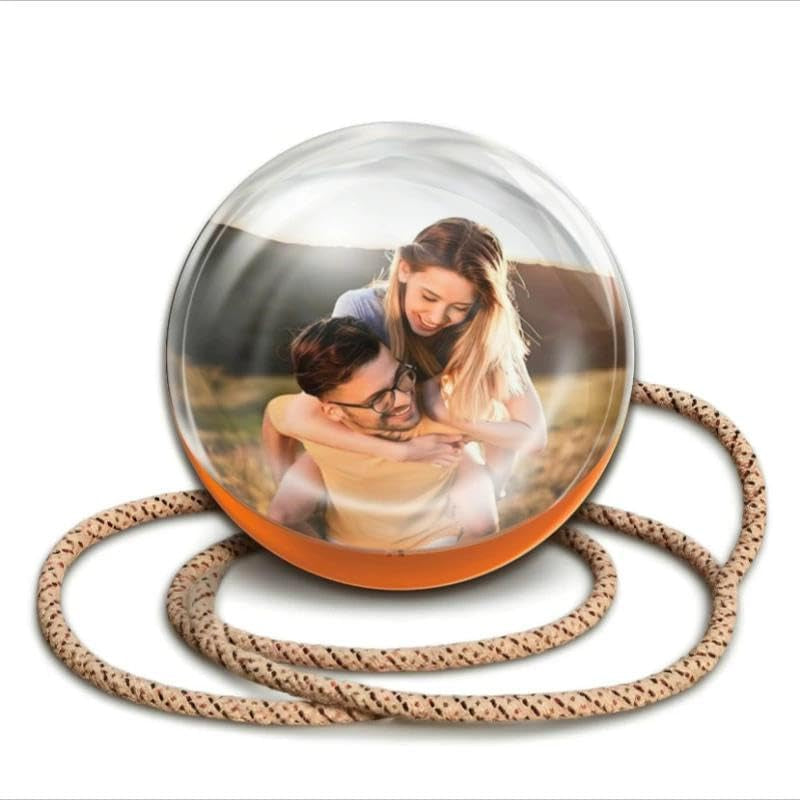 3D Crystal Ball with Digital Display, Personalized Ultrasound Ball, Crystal Ball Digital Video Display, Customizable LED Photo & Video Sphere, for Couples,Pets, Memory Gift