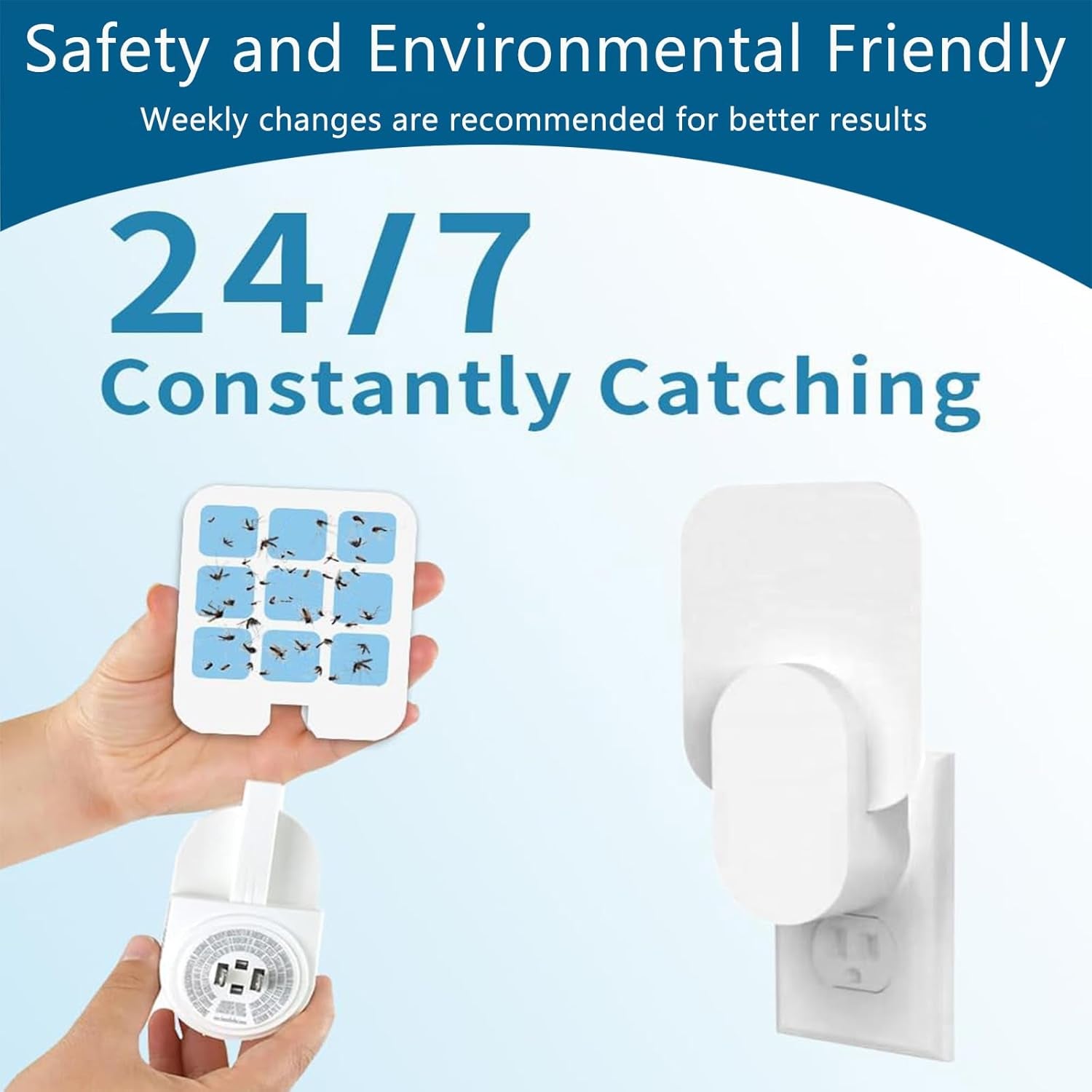 20 Pack Refill Glue Cards Compatible with Safer Home Fly Trap Refill,Applicable to SH502、SH503、23005-06 and DT3005W、DT3005W-DS3, Flying Insect Trap Refill Replacement