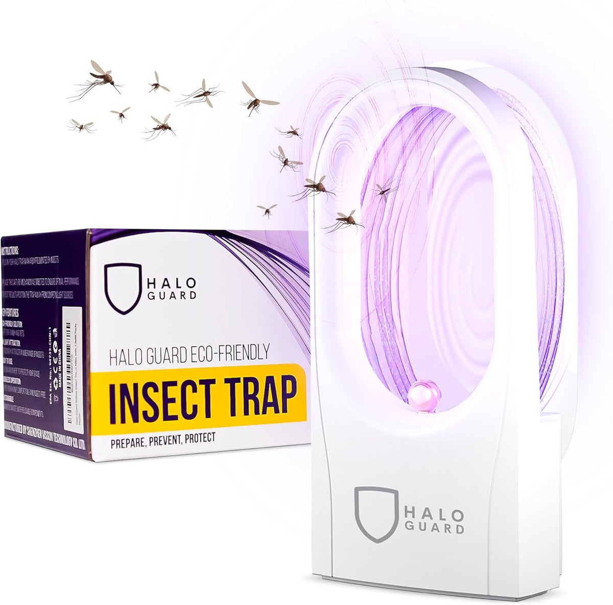 Fly Trap Indoor | Silent, Discreet Gnat, Mosquito, Moth and Fruit Fly Trap | 1 Plug-In with 3 Refills | Alternative to Bug Zapper | Non-Toxic, Safe for Kids & Pets